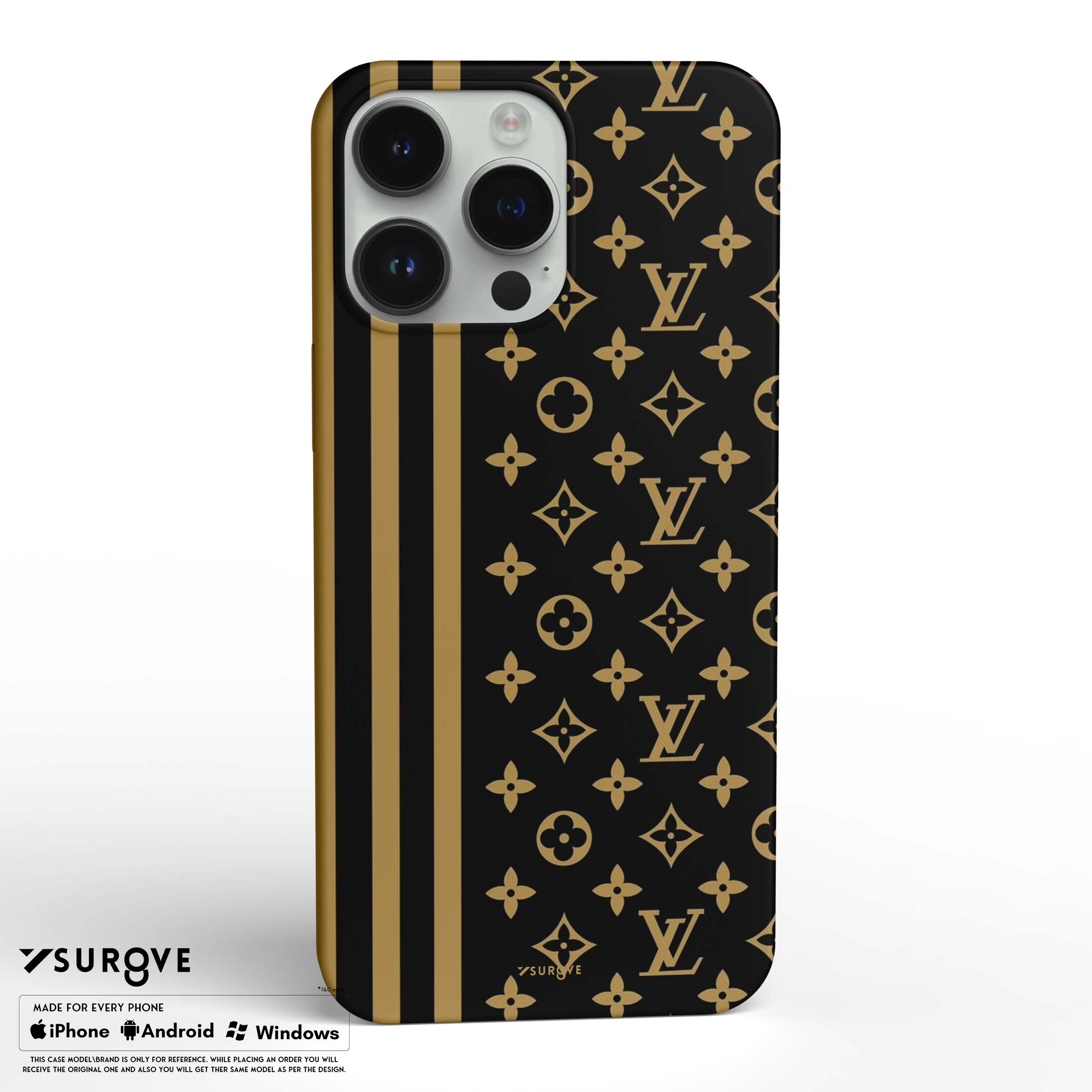 Black Cover LV- Brand - Printed Phone Case - SurCove